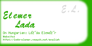 elemer lada business card